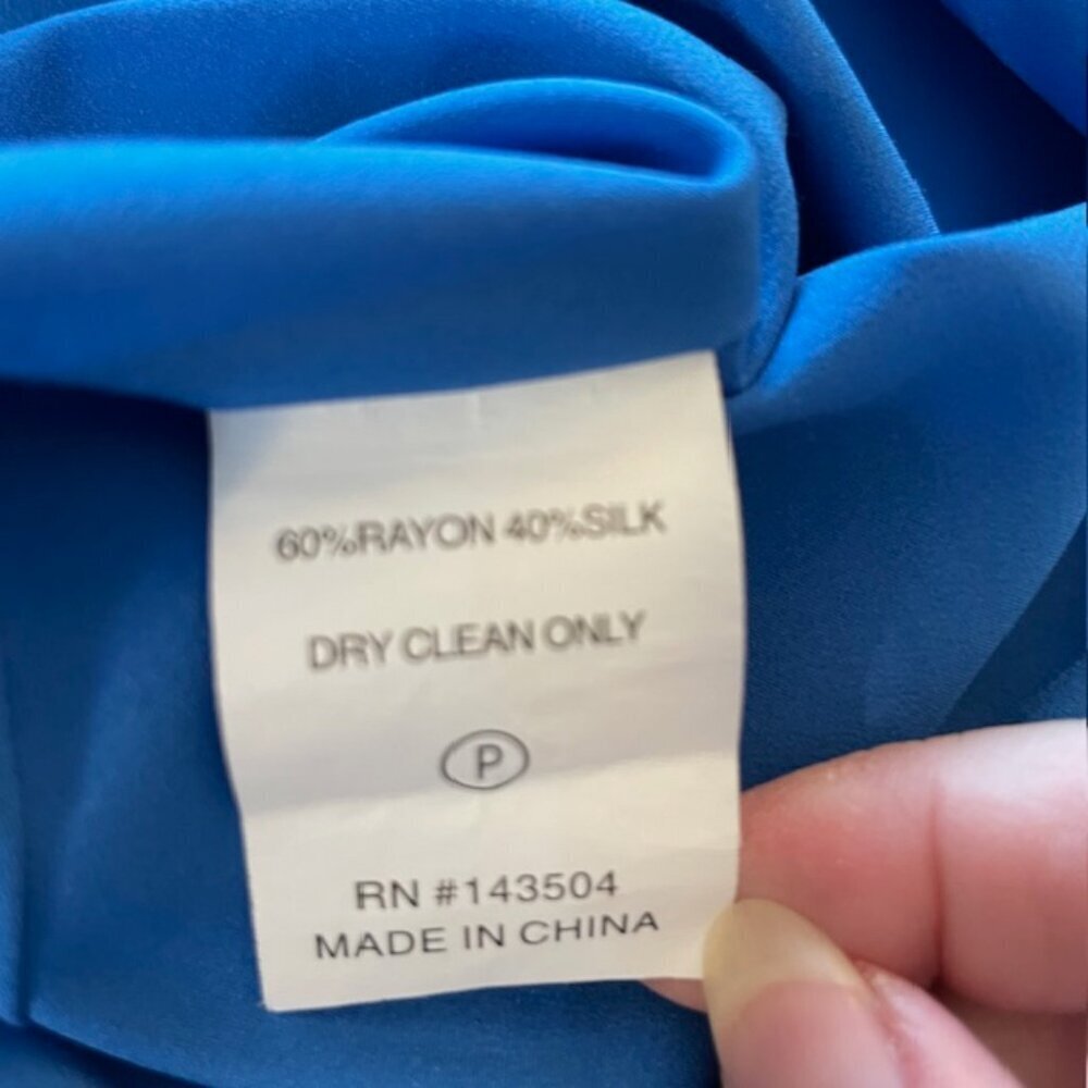 Marie Oliver Silk Blend Coastal Flowy Maxi Dress Farah Ruffled High Neck Small - Picture 8 of 9